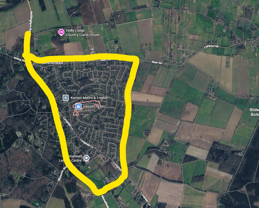 Current Ravenshead defensible lines